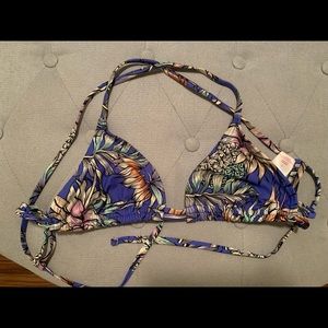 Large blue flower swim top